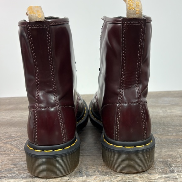 Dr. Martens 1460 Vegan Leather Lace Up Boots in Cherry Size 7 - Picture 3 of 10